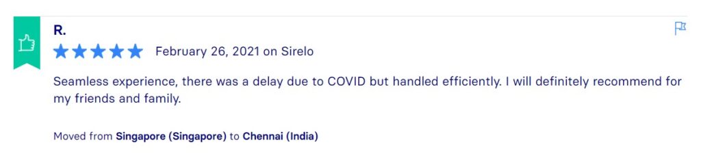 Sirelo Reviews, Across International Relocation Singapore Pte Ltd