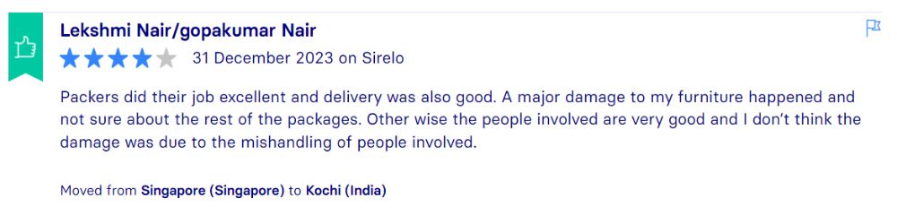 Sirelo Reviews, Across International Relocation Singapore Pte Ltd