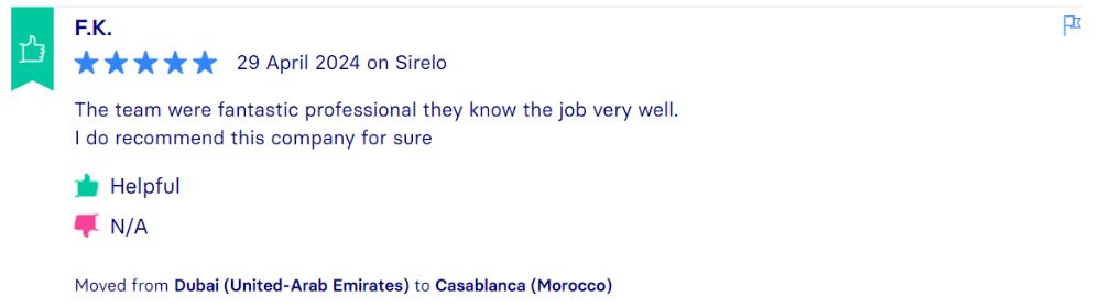 Sirelo Reviews, Across International Relocation Singapore Pte Ltd